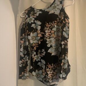 Cold Shoulder Floral Blouse